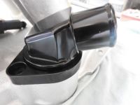 Water Outlet Spacer with threaded holes  for temp sensor  with low profile Mezerie Neck